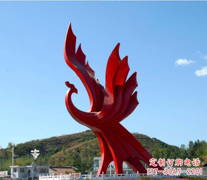湖北璀璨凤凰不锈钢广场上的艺术之美