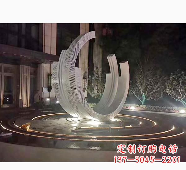 湖北不锈钢广场喷泉雕塑精美的艺术珍品