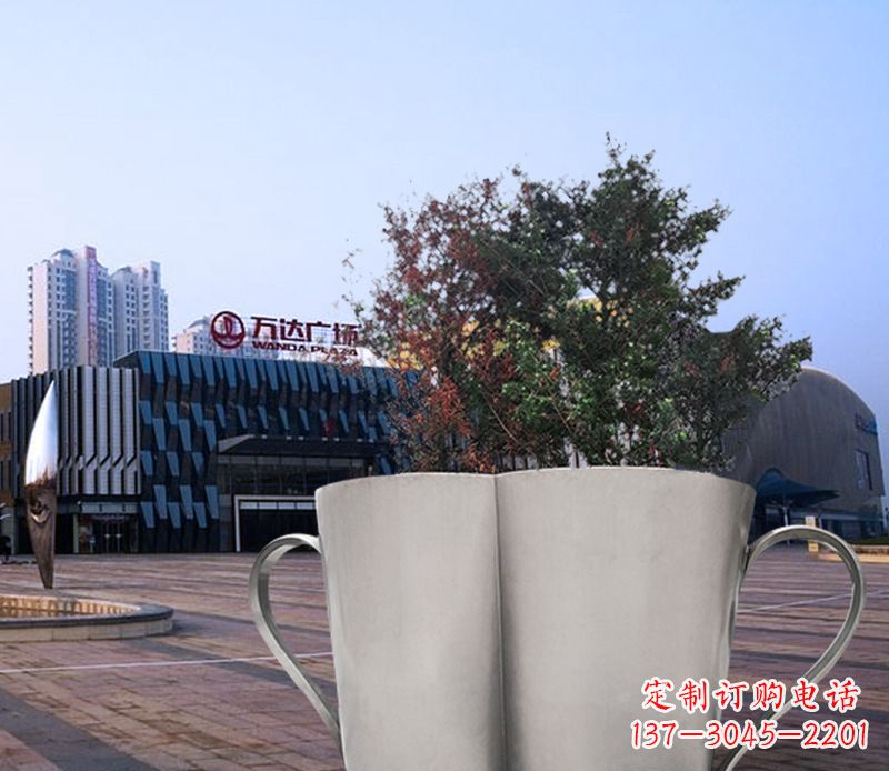 湖北不锈钢花盆雕塑带来精致的艺术感受