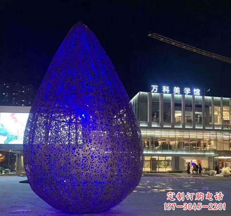 湖北不锈钢水滴雕塑-自然之美