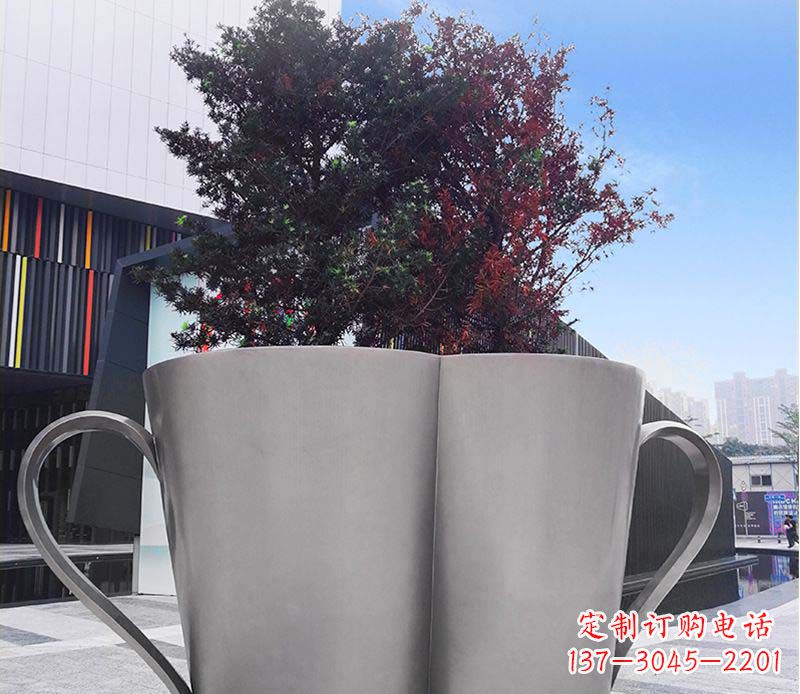 湖北不锈钢花盆雕塑美观耐用
