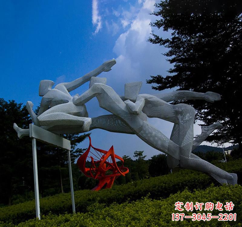 湖北不锈钢中的运动员雕塑