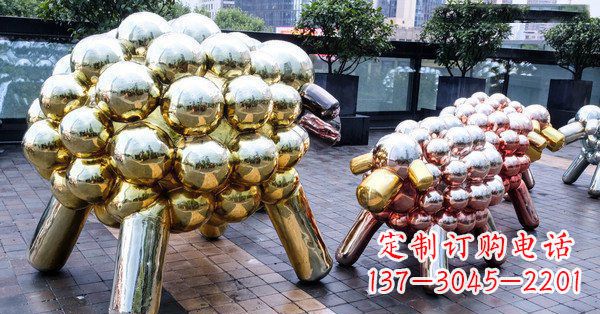 湖北不锈钢动物雕塑肖恩的小羊