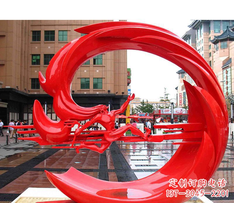 湖北精美的不锈钢圆环雕塑