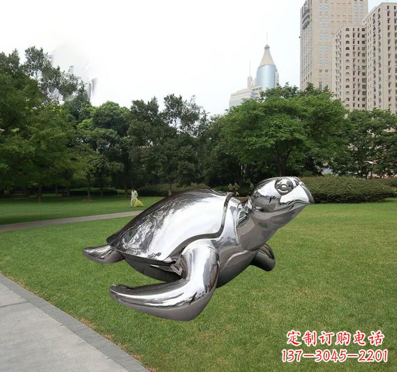 湖北不锈钢海龟雕塑传承海洋文化的象征