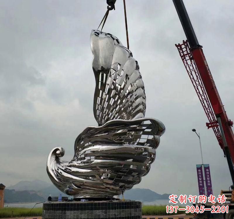 湖北不锈钢海螺雕塑象征着海洋的美丽