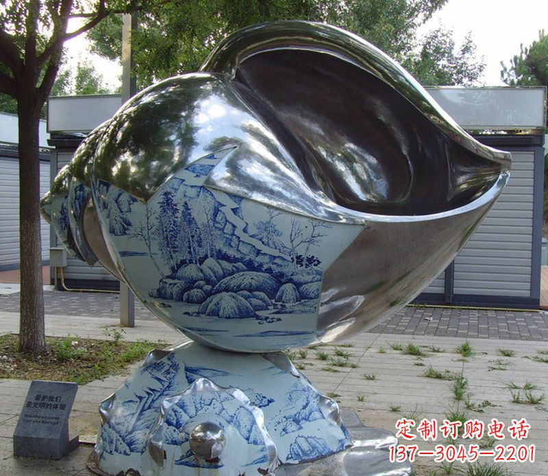 湖北不锈钢海螺雕塑精致美观的艺术品