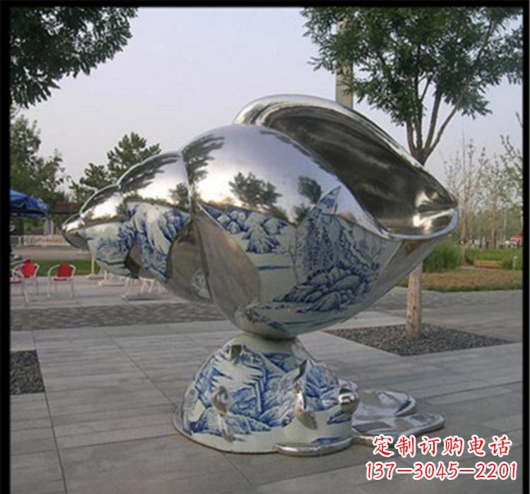 湖北不锈钢海螺景观雕塑精美的海景景观