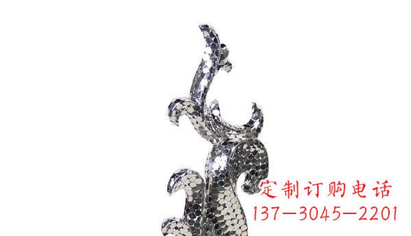 湖北不锈钢海豚抽象雕塑精致的海洋之美