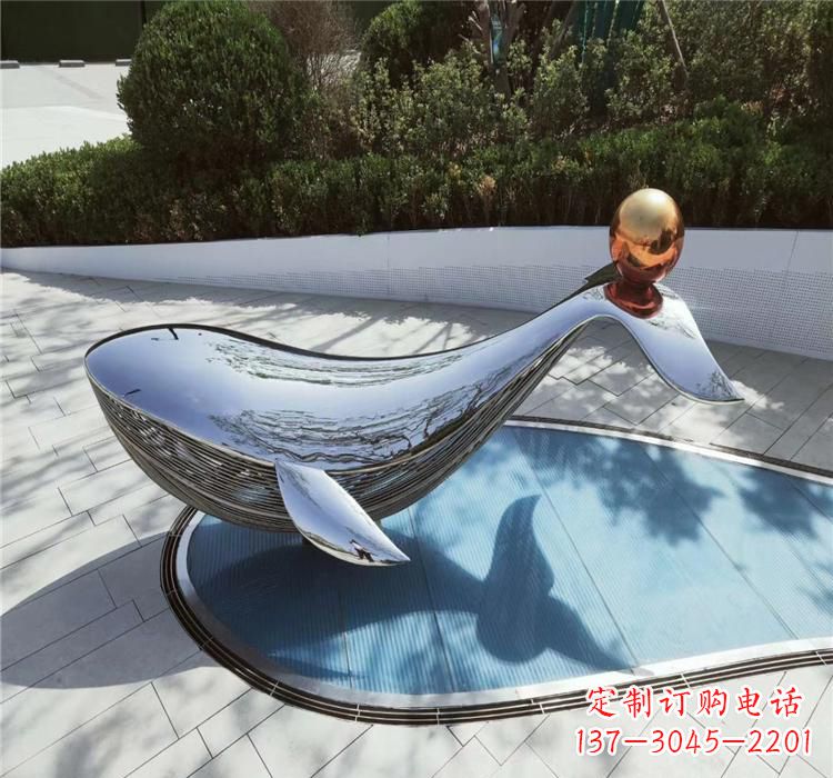 湖北不锈钢海豚精美的雕塑作品