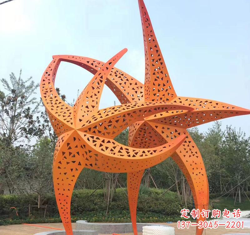 湖北不锈钢海星海洋动物雕塑——美丽的海洋艺术