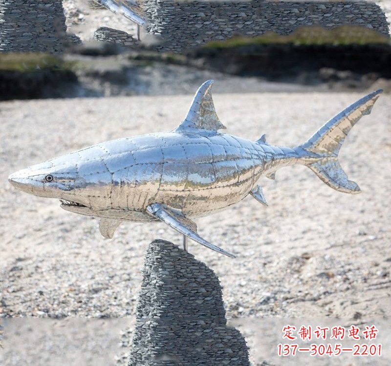 湖北不锈钢海洋公园鲨鱼雕塑
