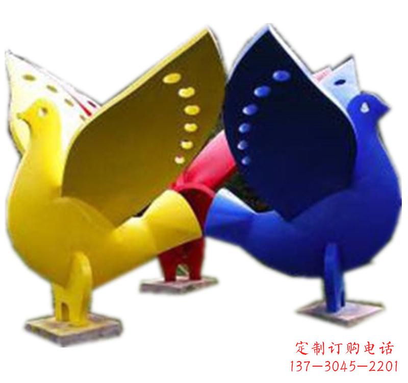 湖北不锈钢制作的和平鸽雕塑