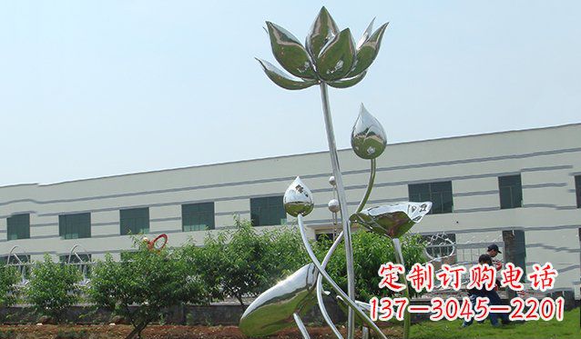 湖北不锈钢荷花雕塑