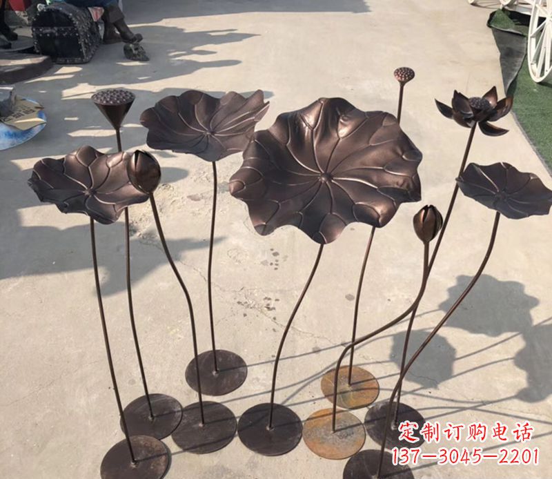 湖北不锈钢荷花雕塑传承传统文化