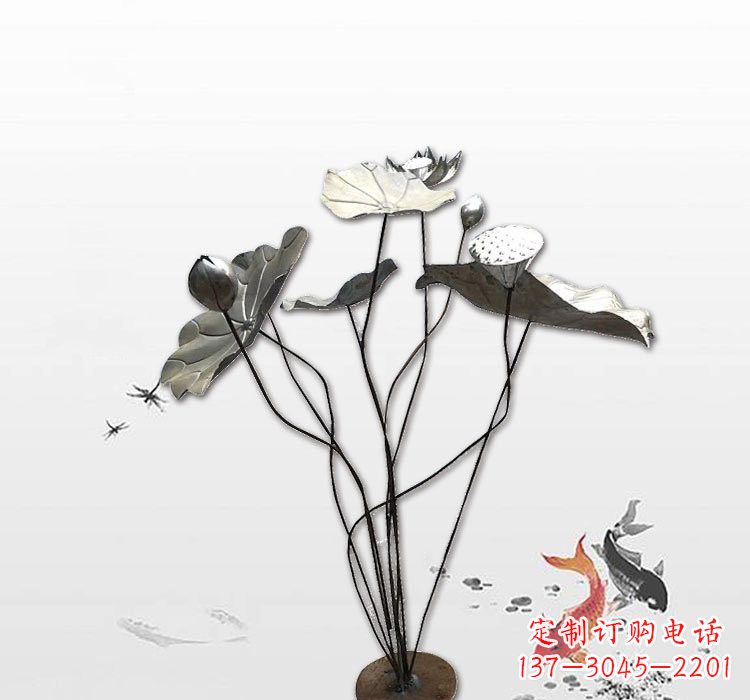 湖北不锈钢荷叶雕塑艺术的精美结合