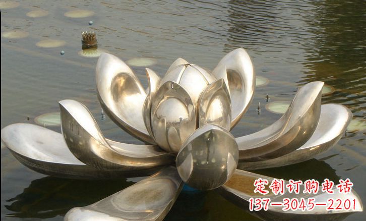 湖北不锈钢荷花雕塑艺术与自然的完美结合