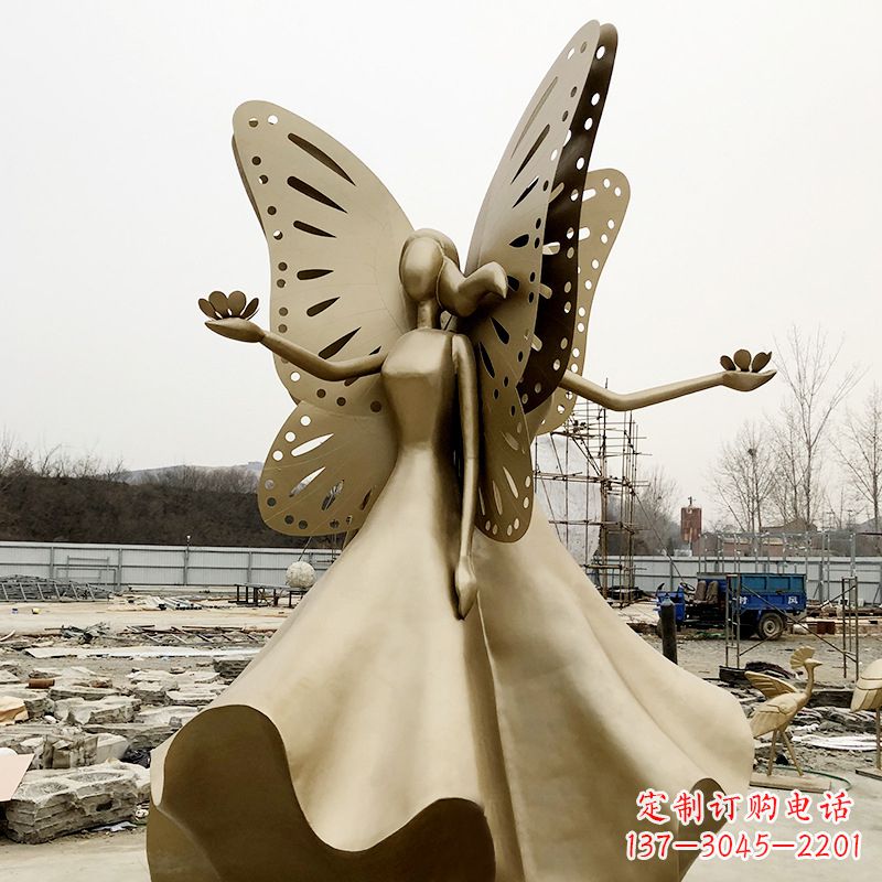 湖北不锈钢蝴蝶少女艺术与美的完美结合