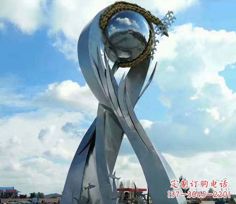 湖北不锈钢环球和平鸽雕塑