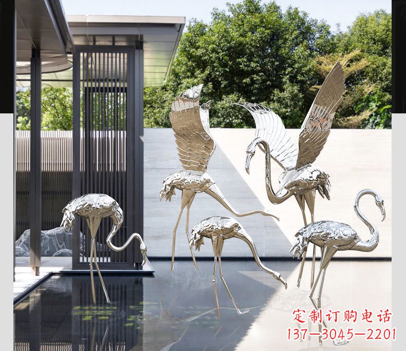 湖北不锈钢火烈鸟雕塑雕刻艺术的精粹