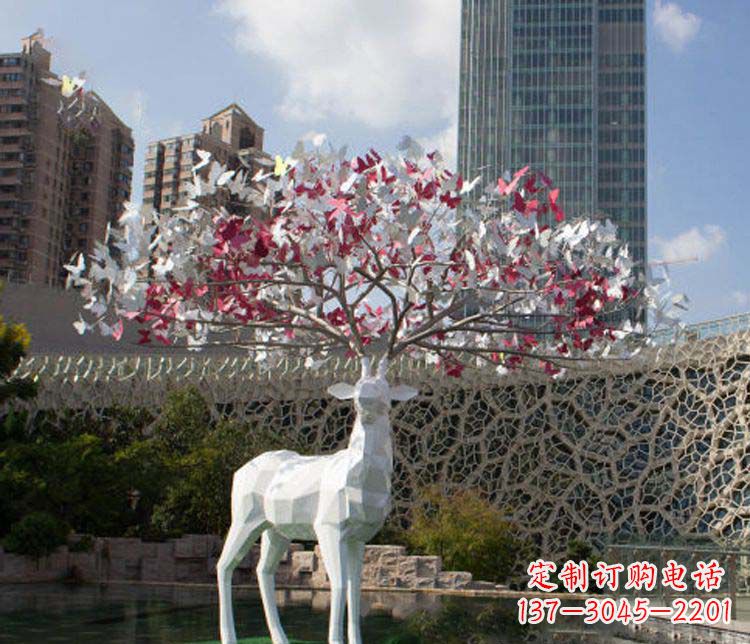 湖北不锈钢梅花鹿雕塑艺术的精美结晶