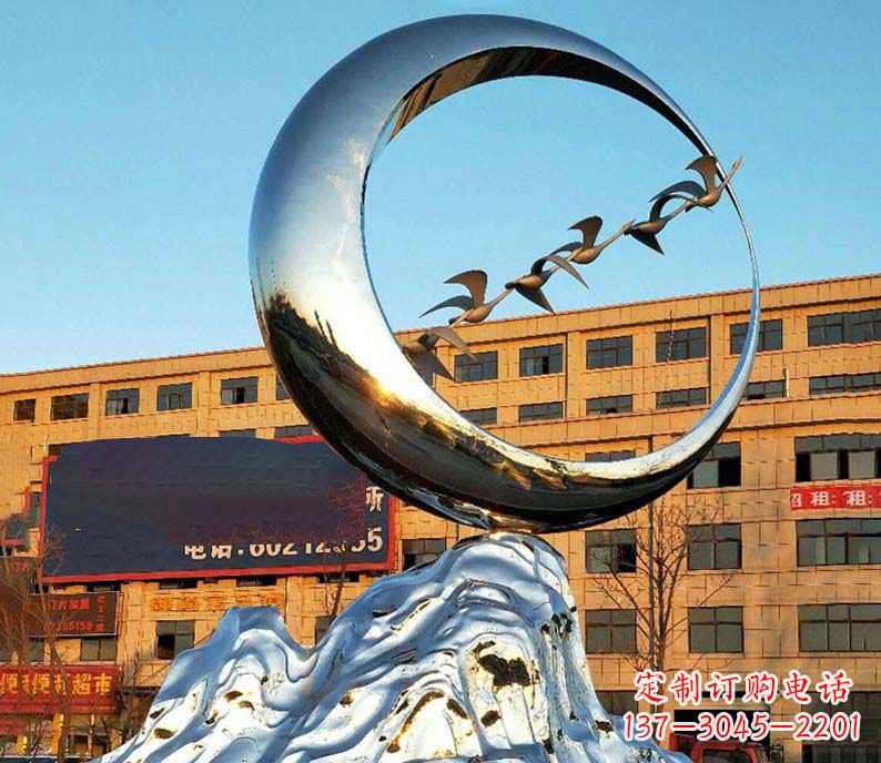 湖北雁雕塑不锈钢的艺术精灵