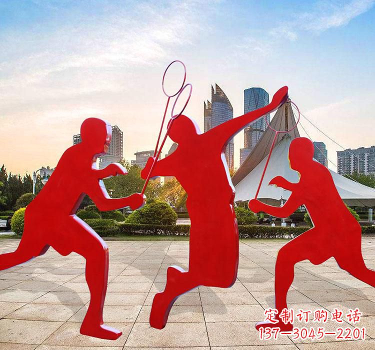 湖北不锈钢羽毛球雕塑艺术与运动的完美结合