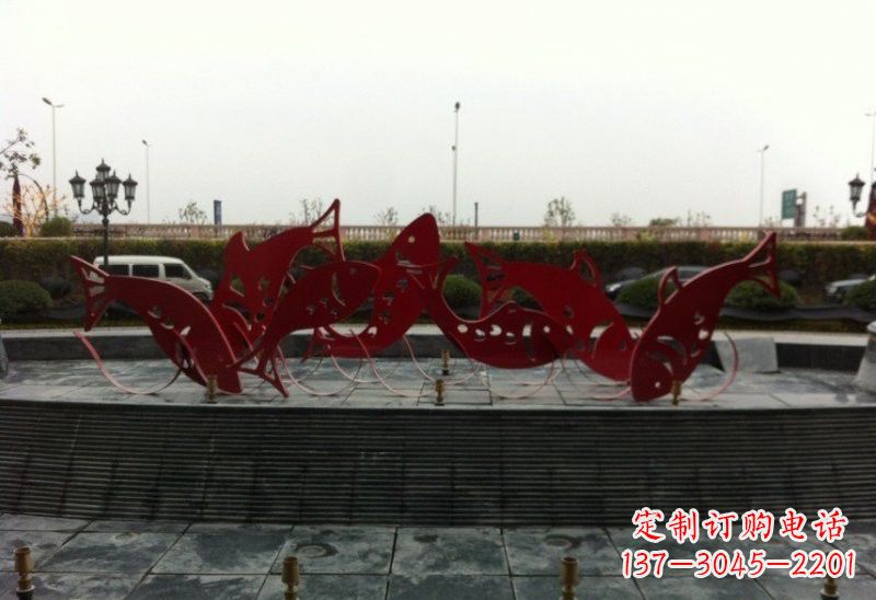湖北不锈钢剪纸鲤鱼雕塑精巧美观