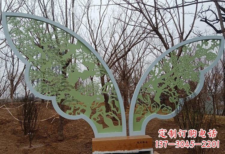 湖北不锈钢剪纸蝴蝶翅膀雕塑
