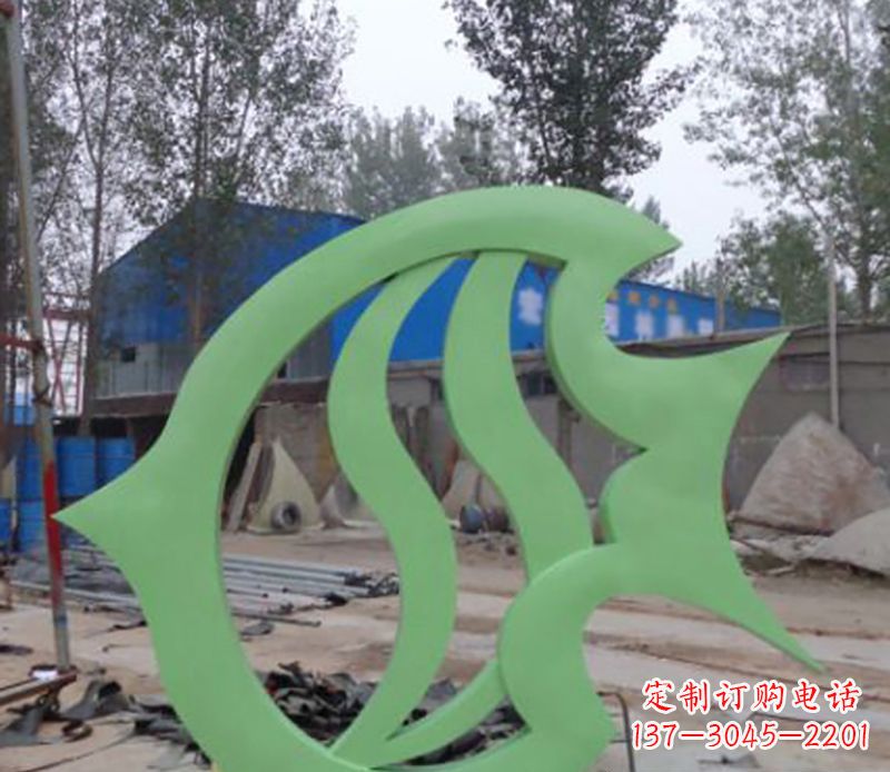 湖北不锈钢剪纸鲤鱼雕塑——传承传统艺术