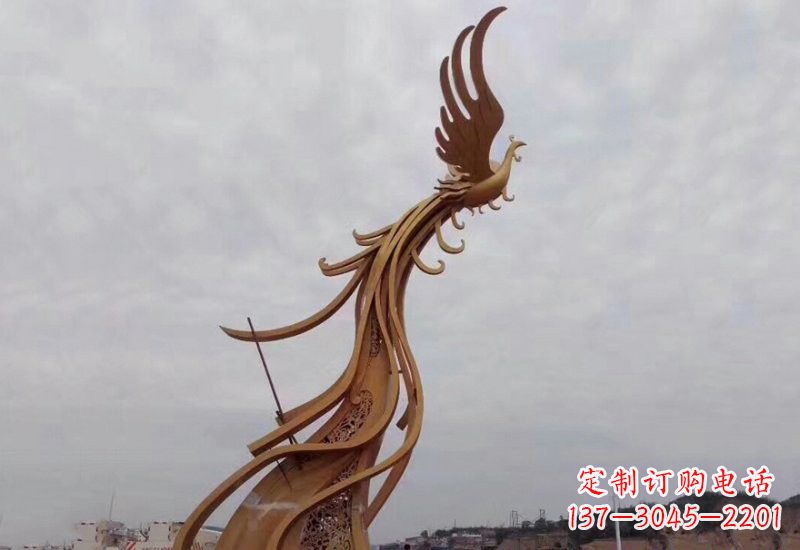 湖北不锈钢凤凰雕塑精致美观