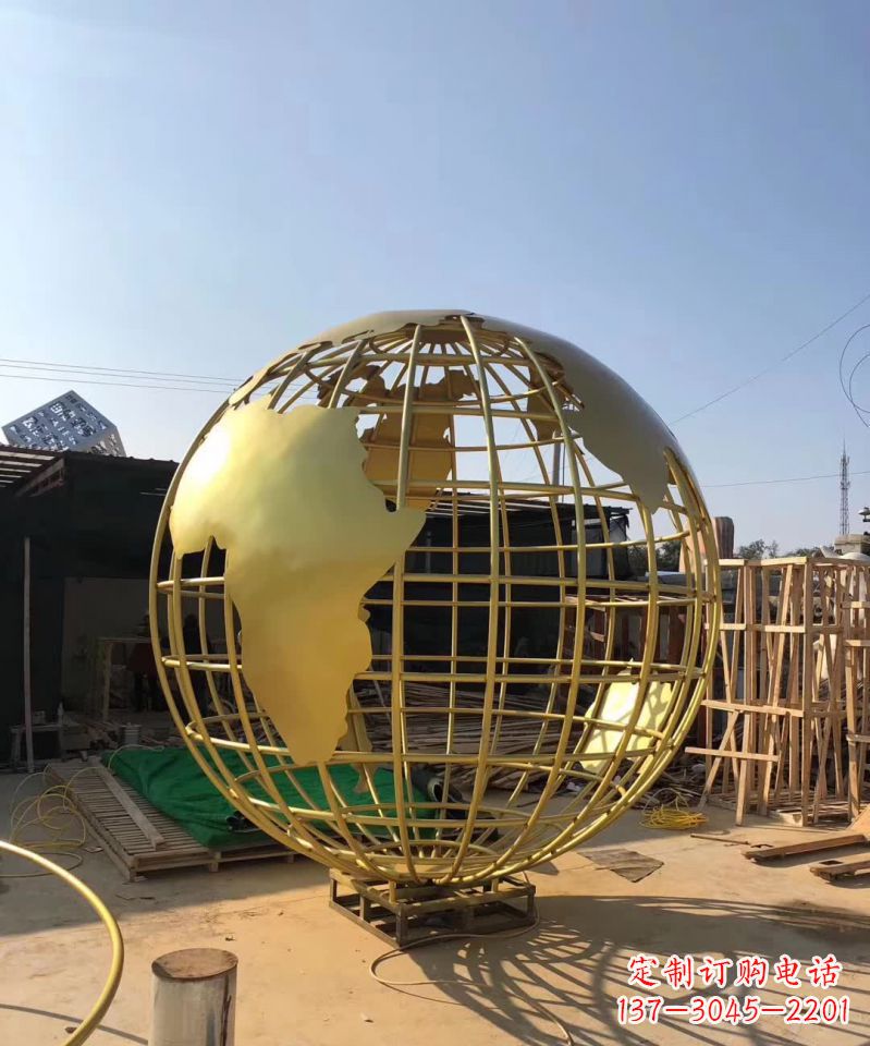 湖北不锈钢金属地球仪雕塑一种视觉美学的精美艺术