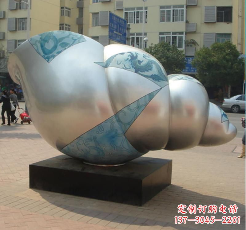 湖北不锈钢海螺雕塑艺术的精美融合
