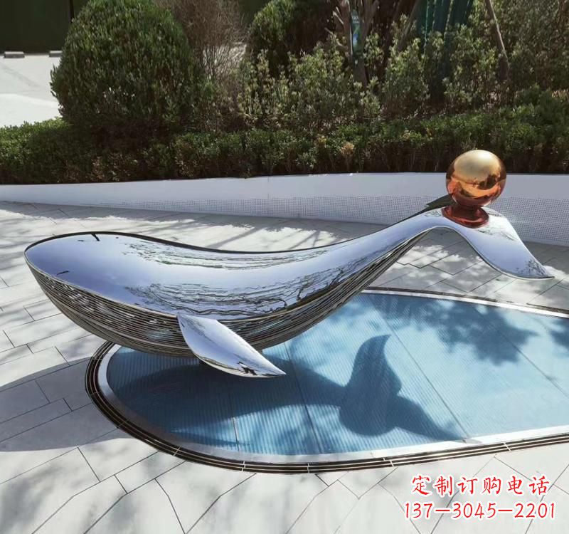 湖北不锈钢海豚雕塑精美而优雅