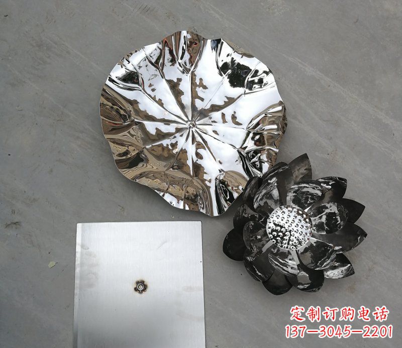 湖北不锈钢荷叶公园景观雕塑
