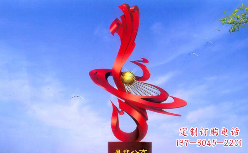 湖北不锈钢孔雀雕塑——迎接八方美好