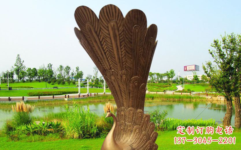 湖北不锈钢孔雀展翅高飞