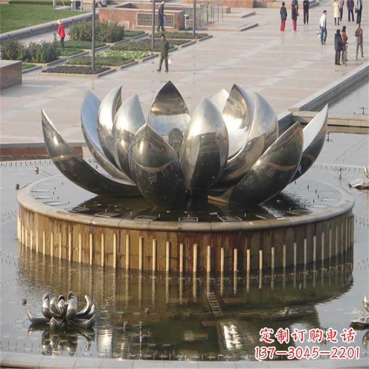 湖北不锈钢莲花喷泉——艺术与美的完美结合