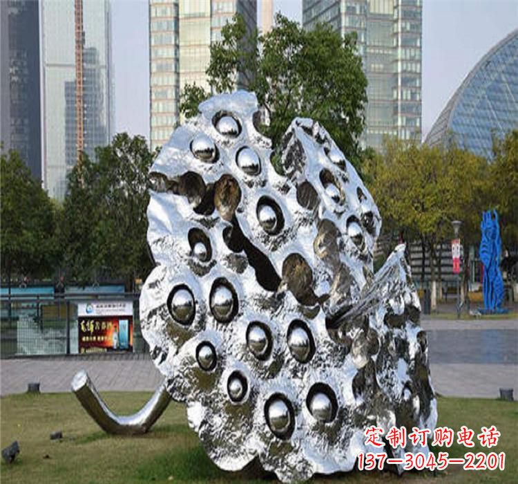 湖北不锈钢莲蓬雕塑源自中国传统文化的精美作品