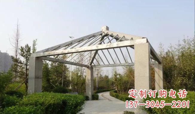 湖北不锈钢凉亭雕塑点缀公园景观