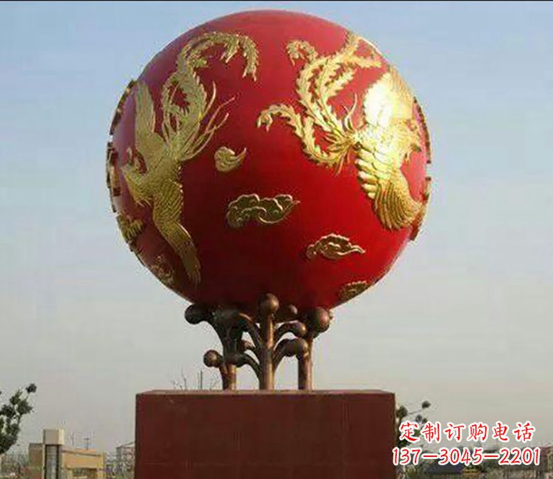 湖北不锈钢龙凤呈祥雕塑传统艺术的精美体现