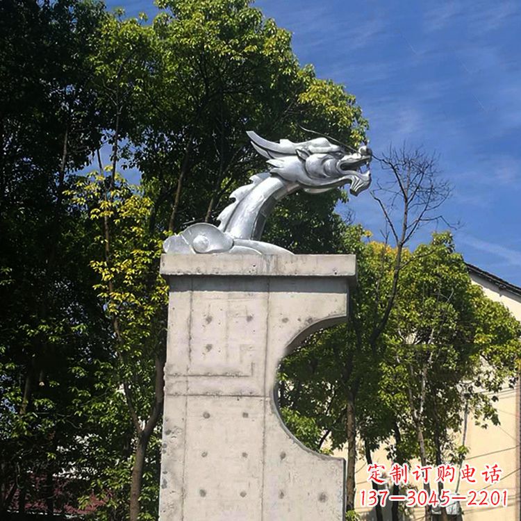 湖北不锈钢龙雕塑——传承中华文化精髓