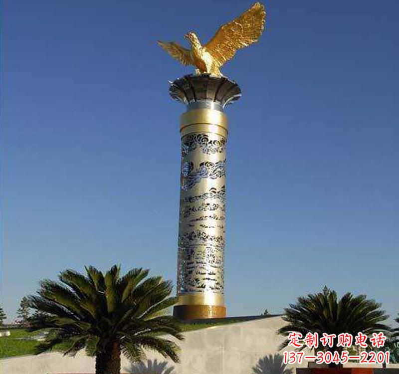 湖北不锈钢龙柱雕塑把神秘的传统融入现代