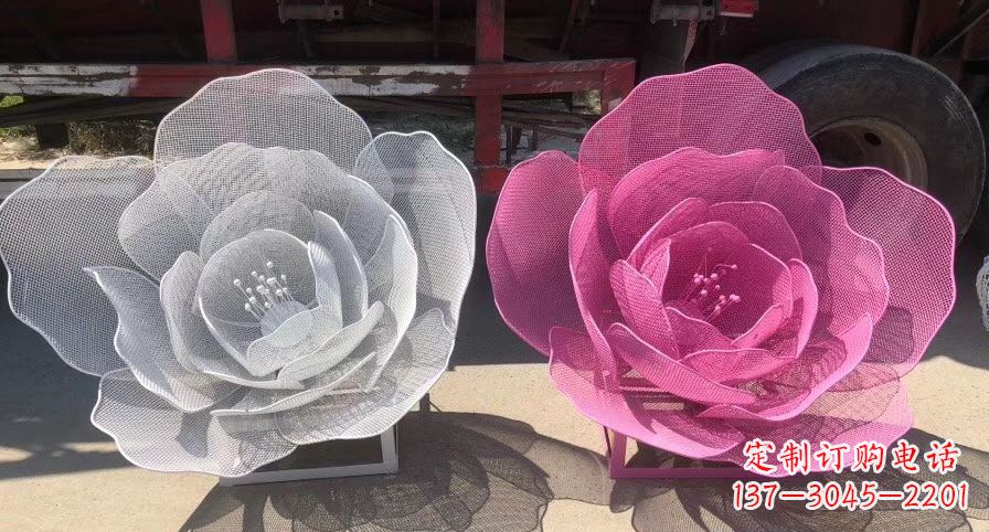 湖北不锈钢荷花雕塑,给公园带来优雅美景