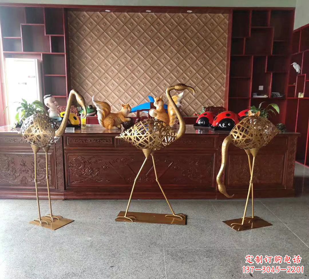 湖北不锈钢火烈鸟雕塑——熠熠生辉