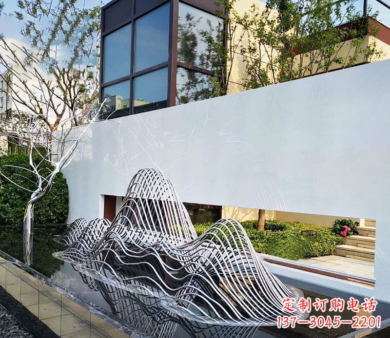 湖北不锈钢镂空假山雕塑精美外形,细腻工艺