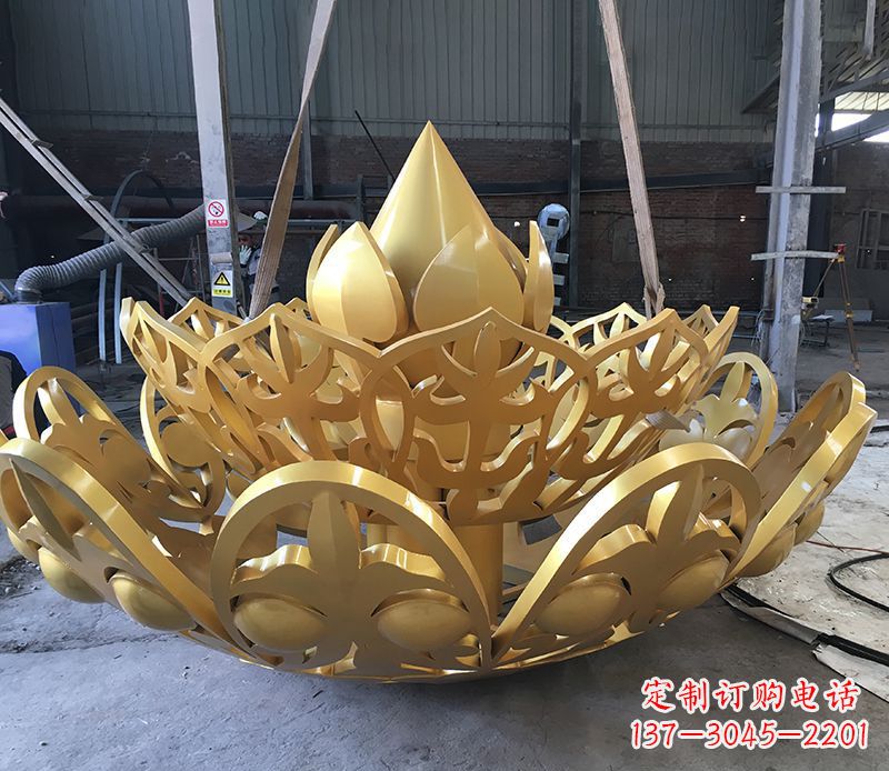 湖北不锈钢莲花雕塑精美绝伦
