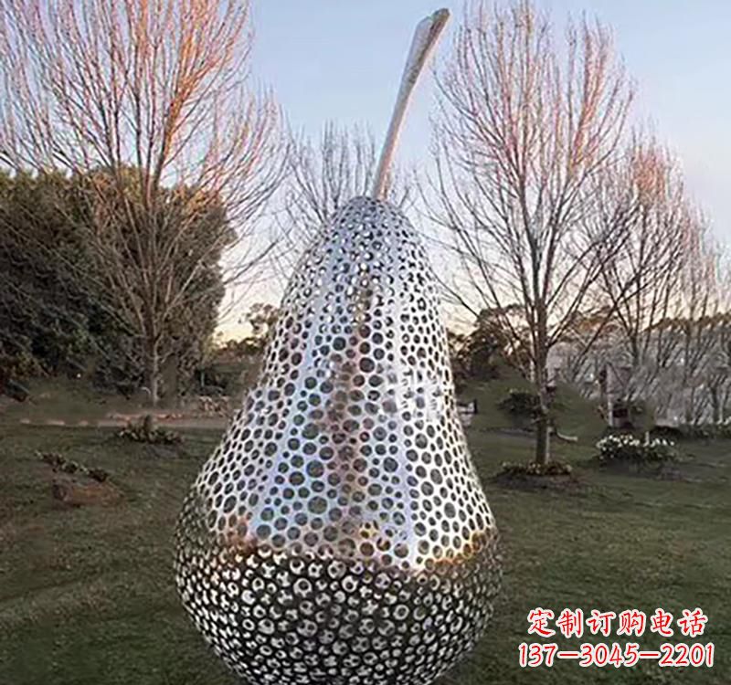 湖北不锈钢镂空水果雕塑精美绝伦