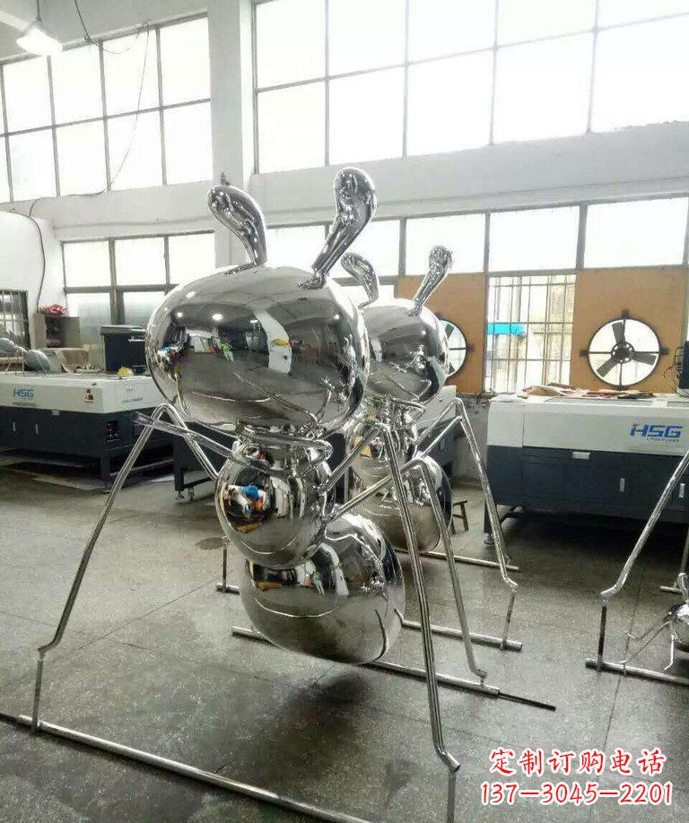 湖北不锈钢蚂蚁步行街景观雕塑——融合现代科技与自然之美