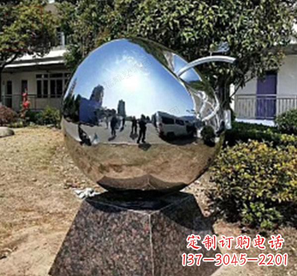 湖北不锈钢蚂蚁滚苹果雕塑艺术与科技的完美结合